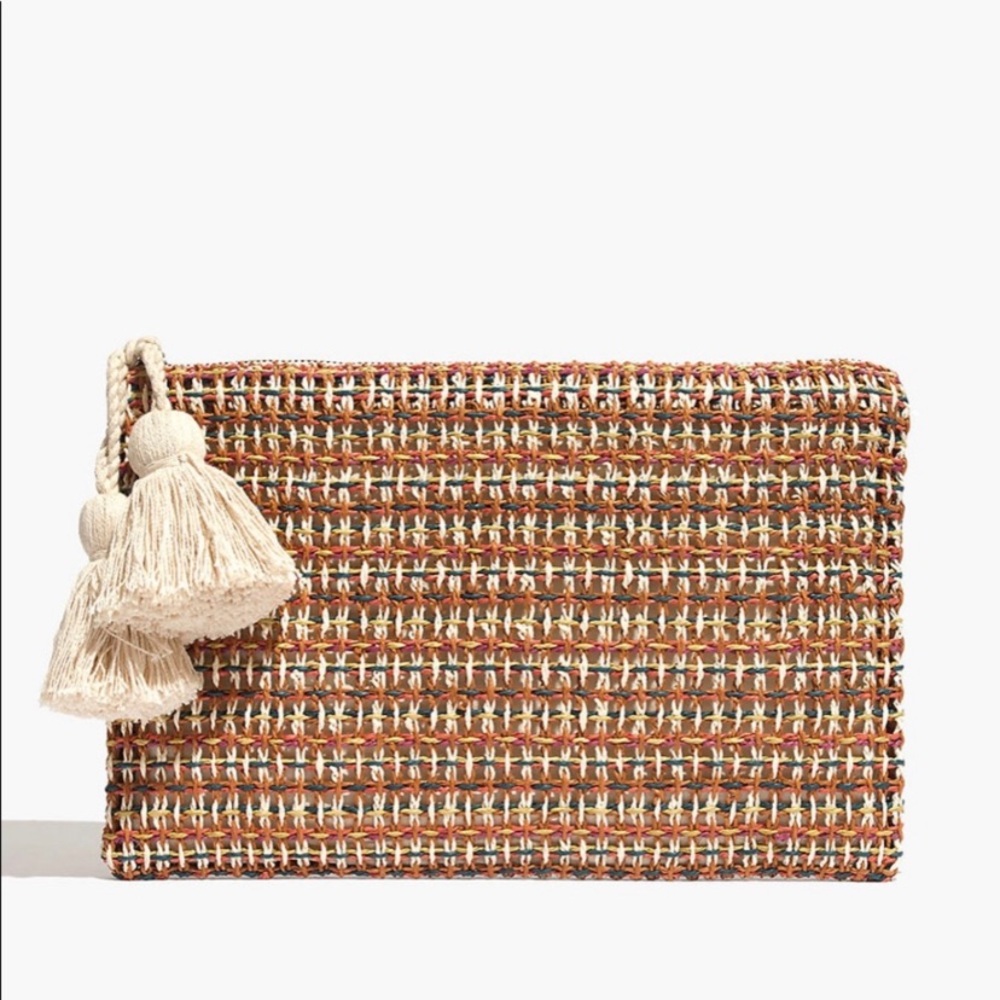 Madewell Raffia Large Pouch